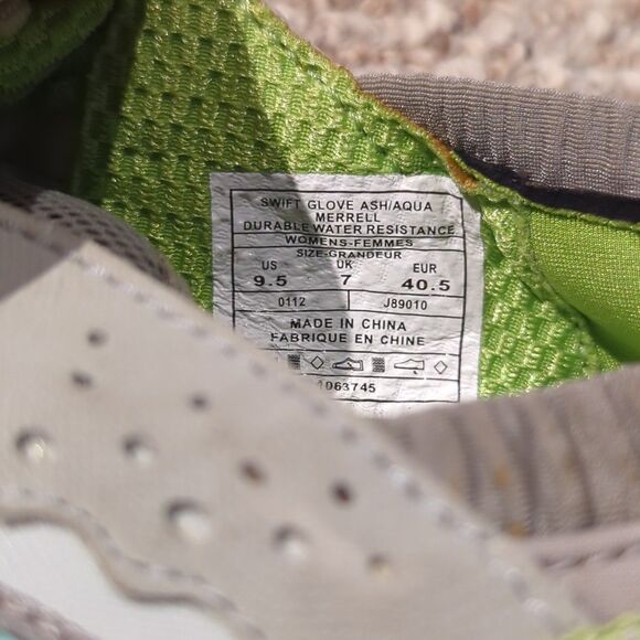 Merrell Swift Glove Barefoot Running Shoes Womens 9.5 Gray Waterproof Athletic - Picture 7 of 7